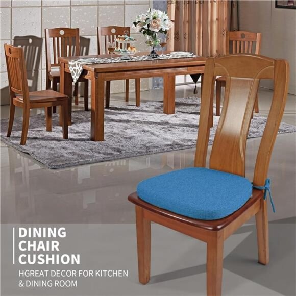 Memory Foam Chair Cushion U Shape Seat Pad Dining Kitchen Office Removable Blue - Picture 3 of 7